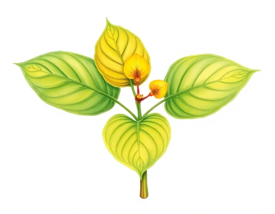 Watercolor illustration of Hosta 'Heliarc'