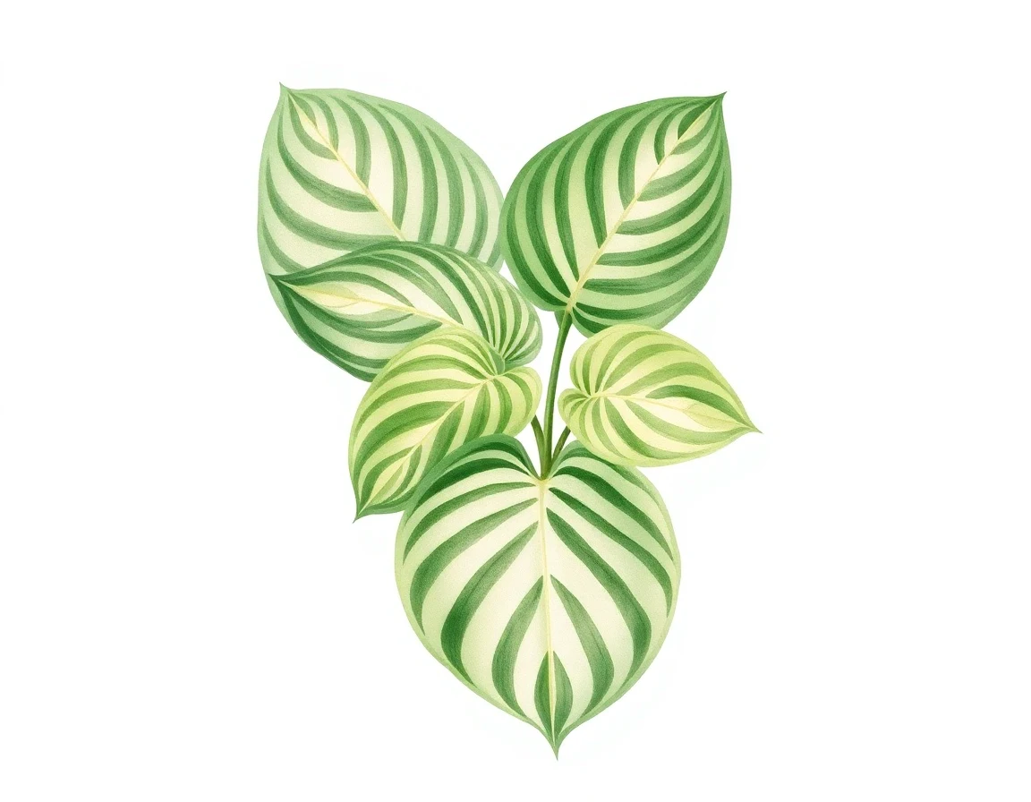 Watercolor illustration of Hosta 'Helios'
