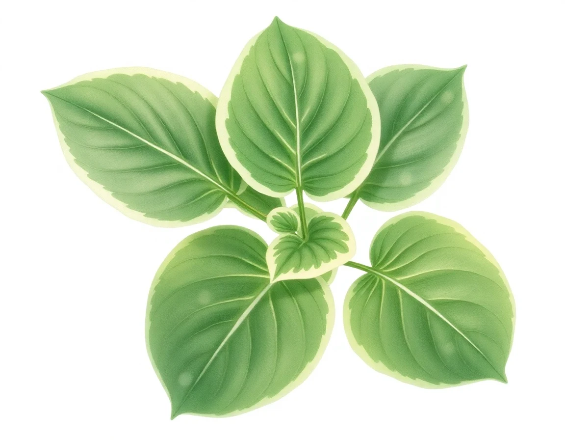 Watercolor illustration of Hosta 'Hertha'
