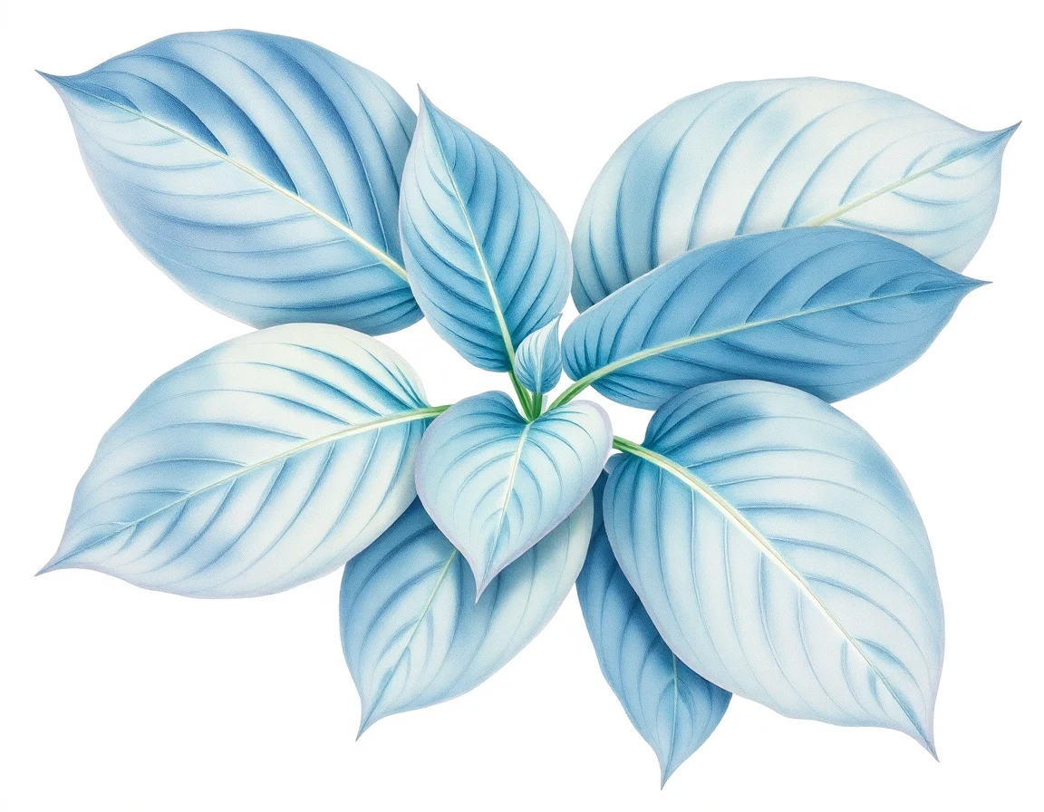 Watercolor illustration of Hosta 'High Rise'