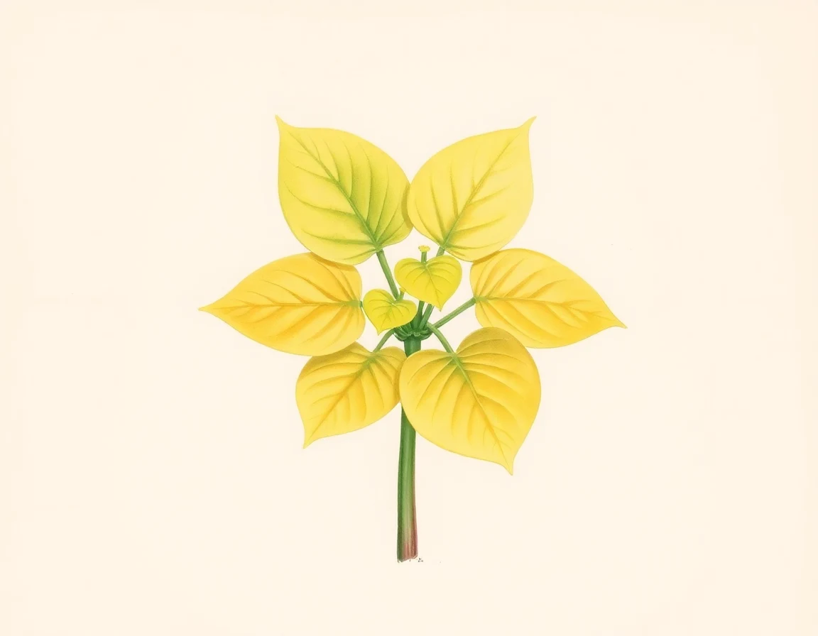 Watercolor illustration of Hosta 'Holly's Hybrid'