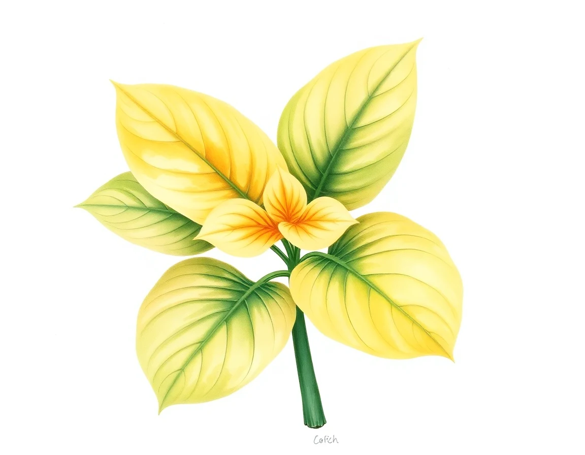Watercolor illustration of Hosta 'Hollywood Lights'