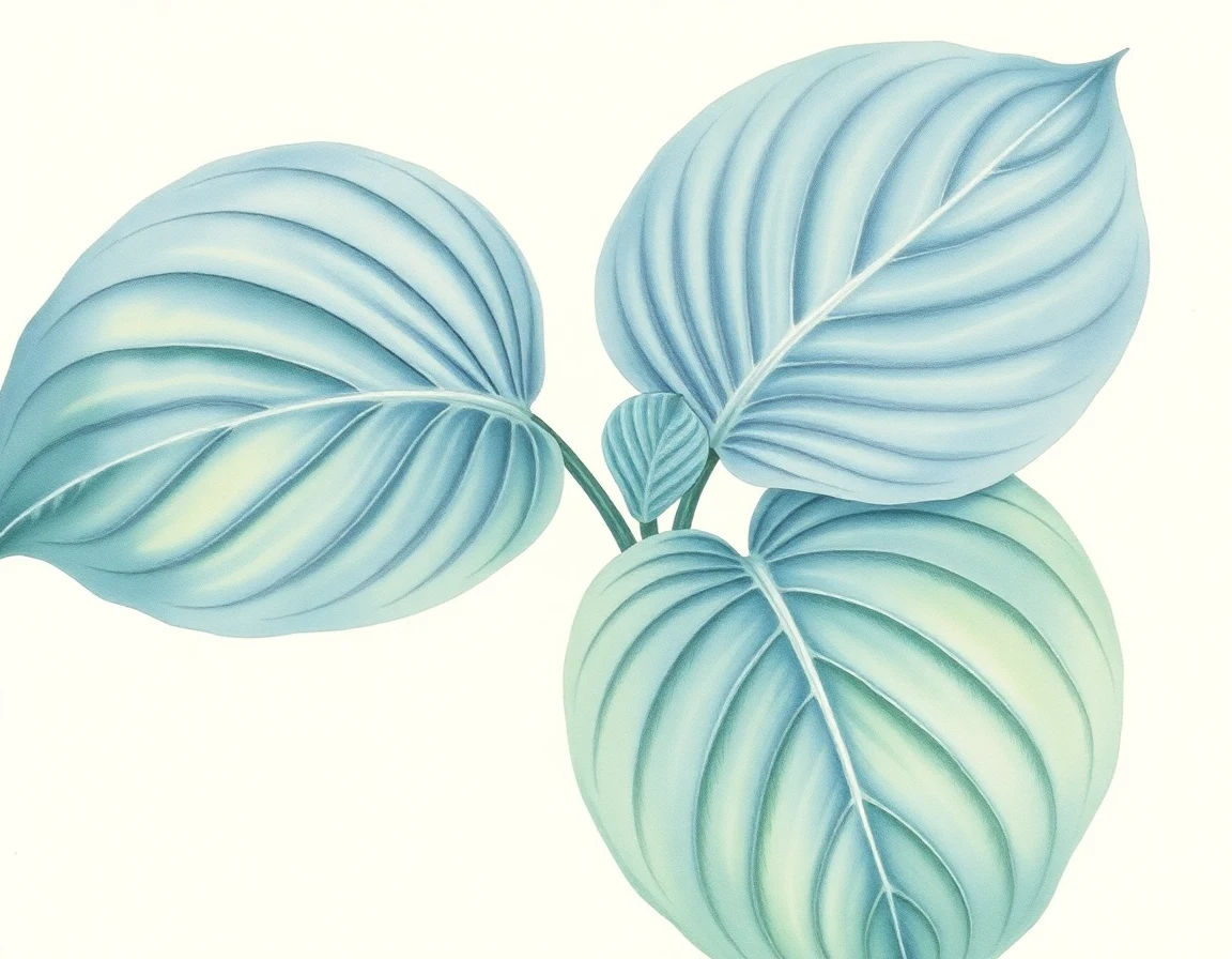 Watercolor illustration of Hosta 'Hometown Hero'
