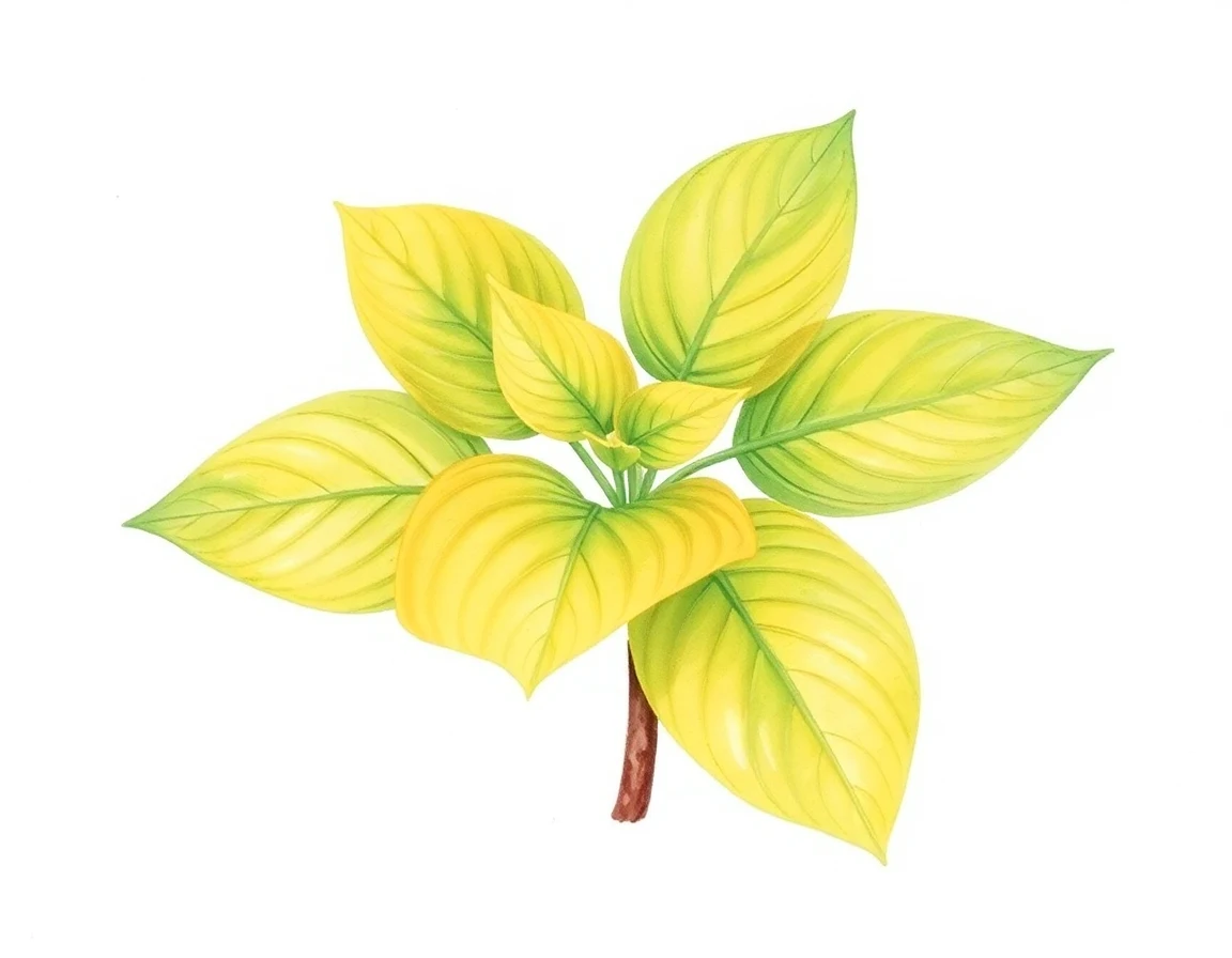 Watercolor illustration of Hosta 'Honey Brickle'
