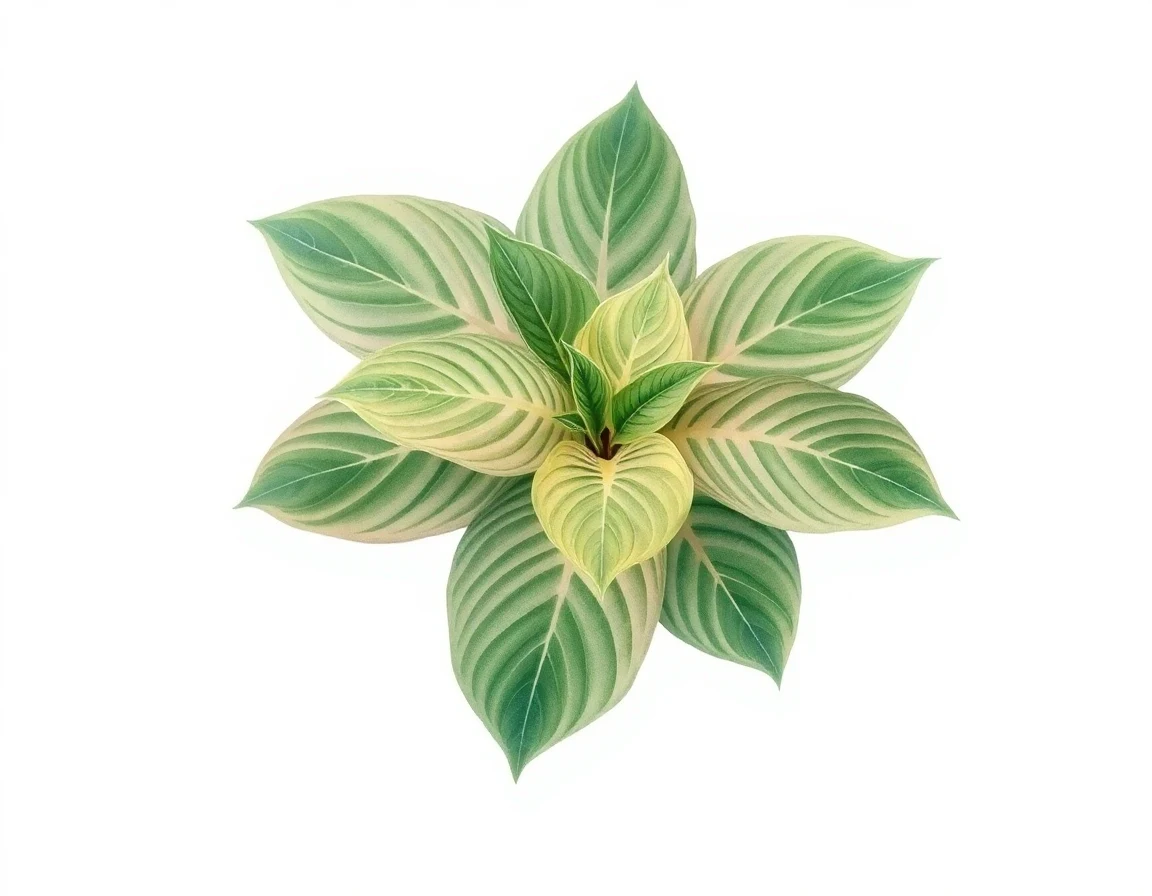 Watercolor illustration of Hosta 'Honey Hill Balloon Bouquet'