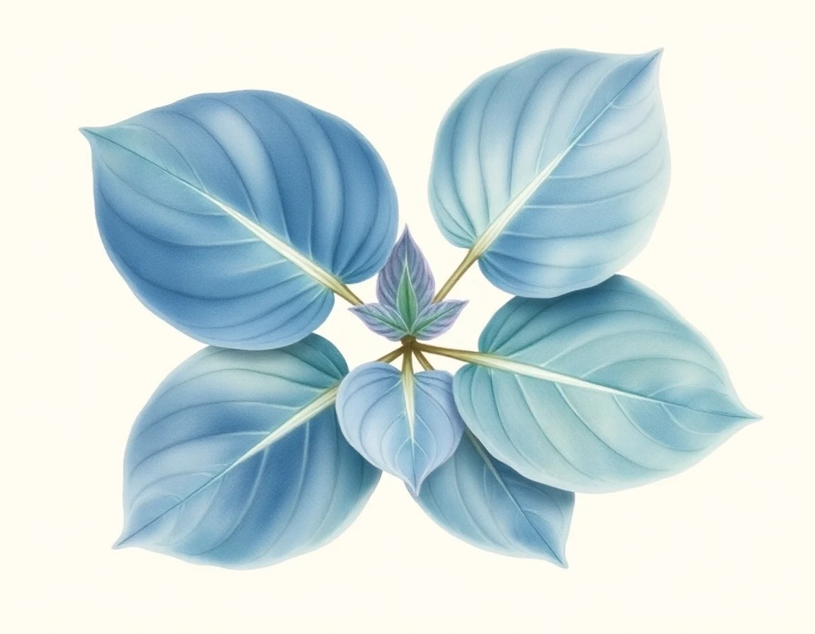 Watercolor illustration of Hosta 'Honey Hill Pins and Needles'