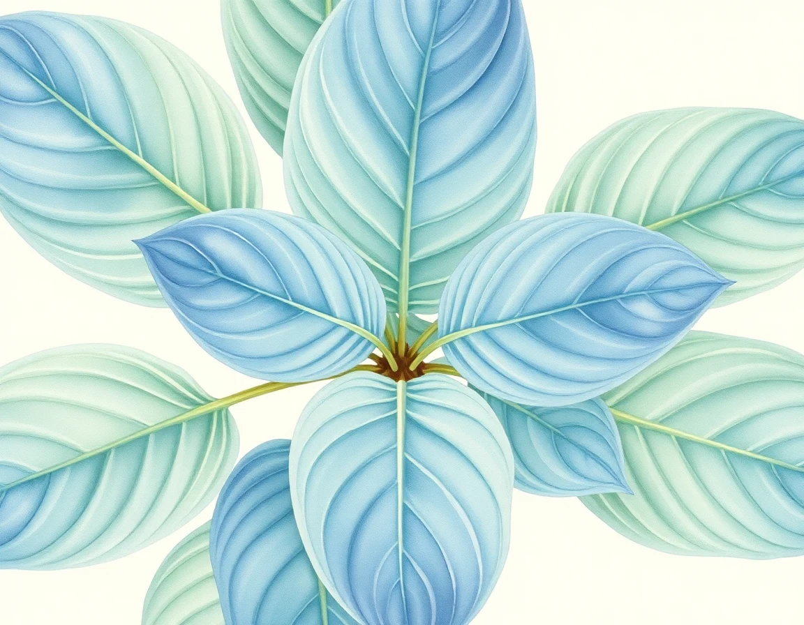 Watercolor illustration of Hosta 'Honey Hill Water Ladle'