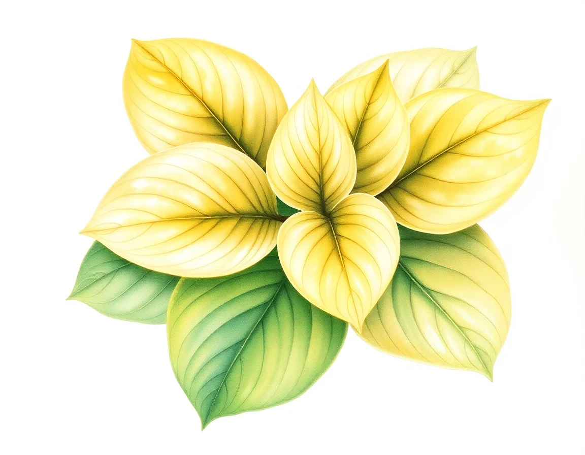 Watercolor illustration of Hosta 'Honky Tonk Woman'
