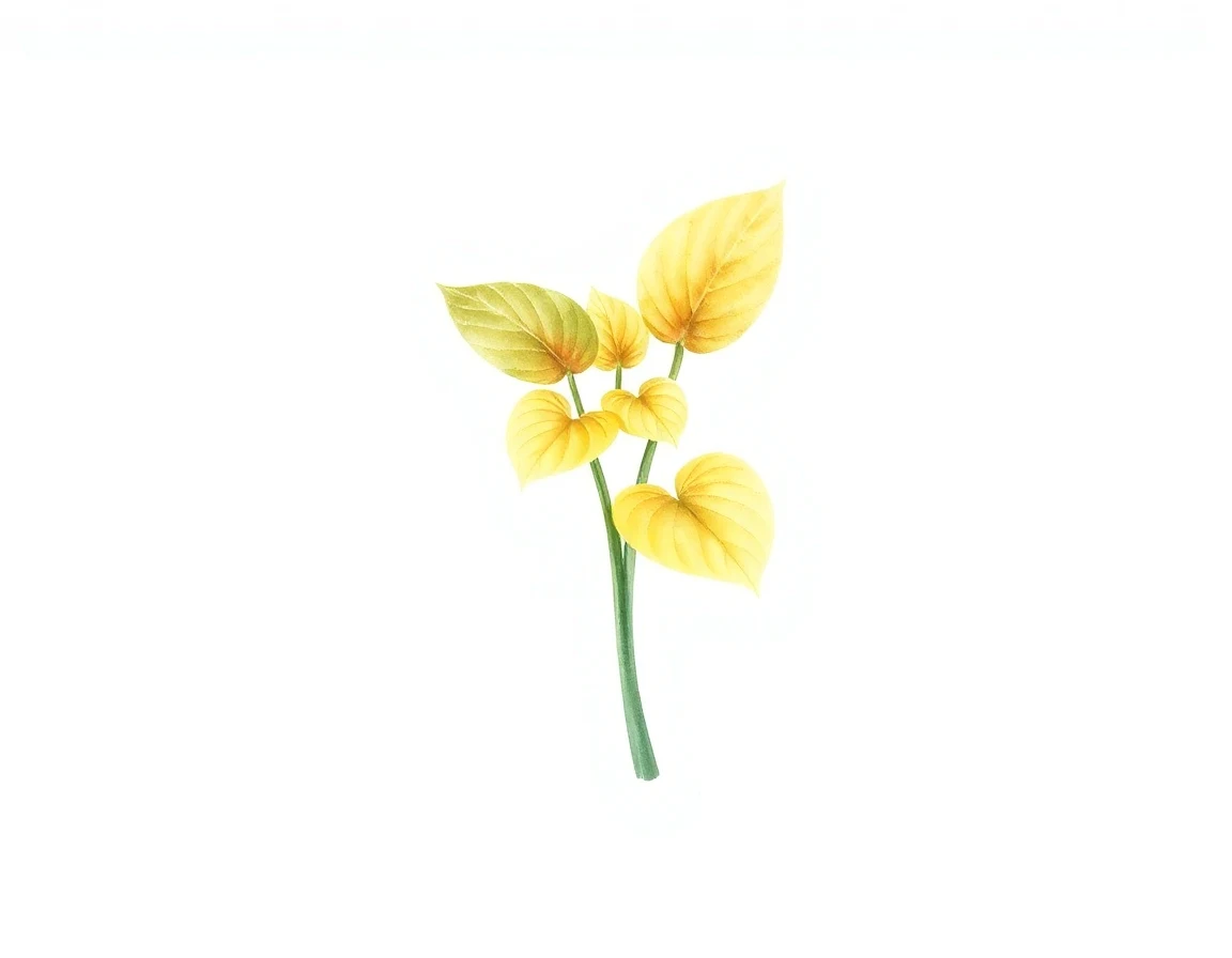 Watercolor illustration of Hosta 'Hope'