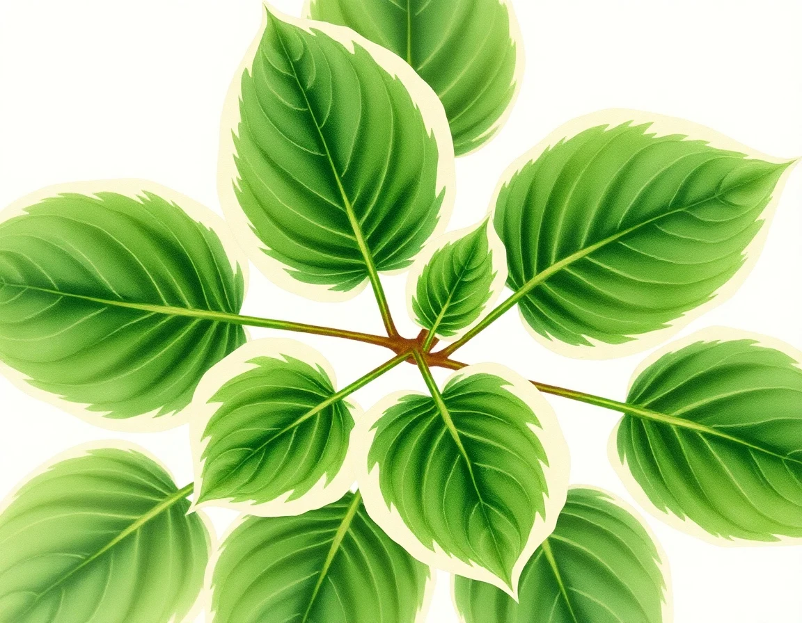 Watercolor illustration of Hosta 'Hoplite'