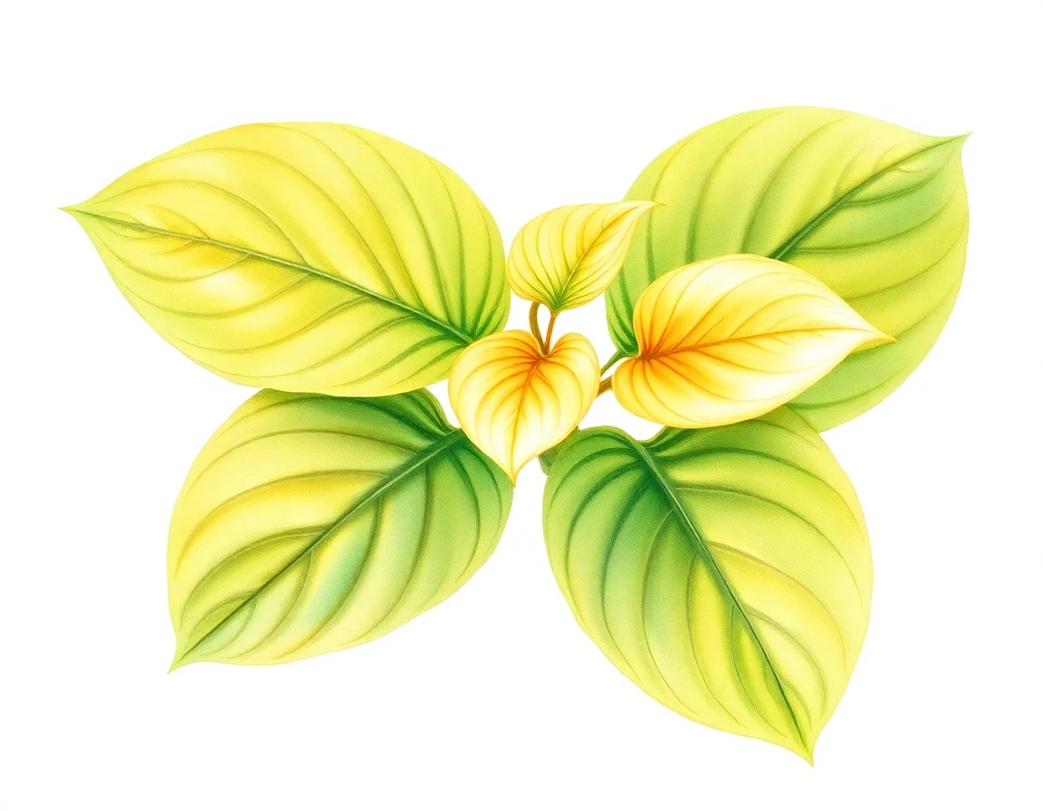 Watercolor illustration of Hosta 'Hottsy Tottsy'