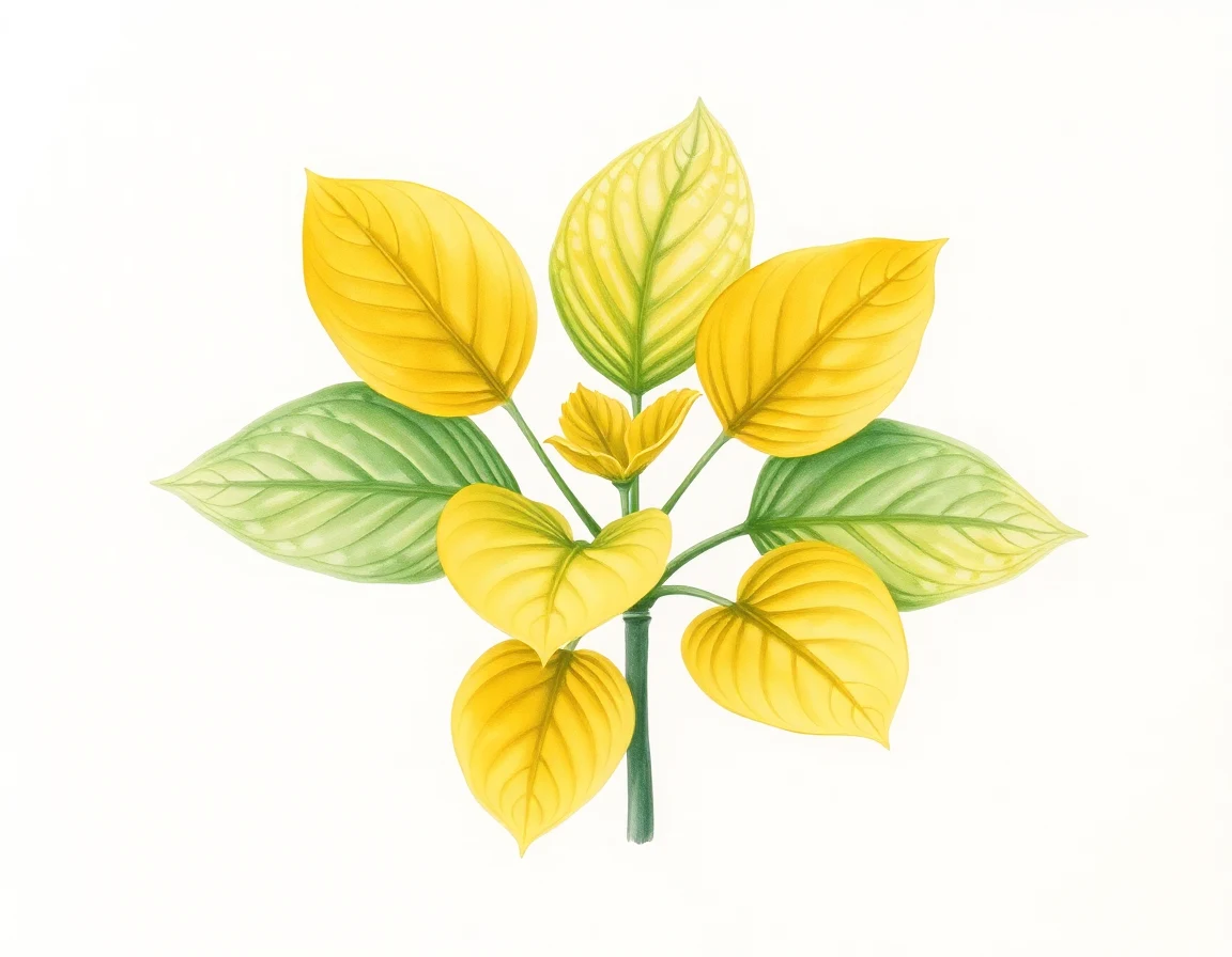 Watercolor illustration of Hosta 'Humdinger'