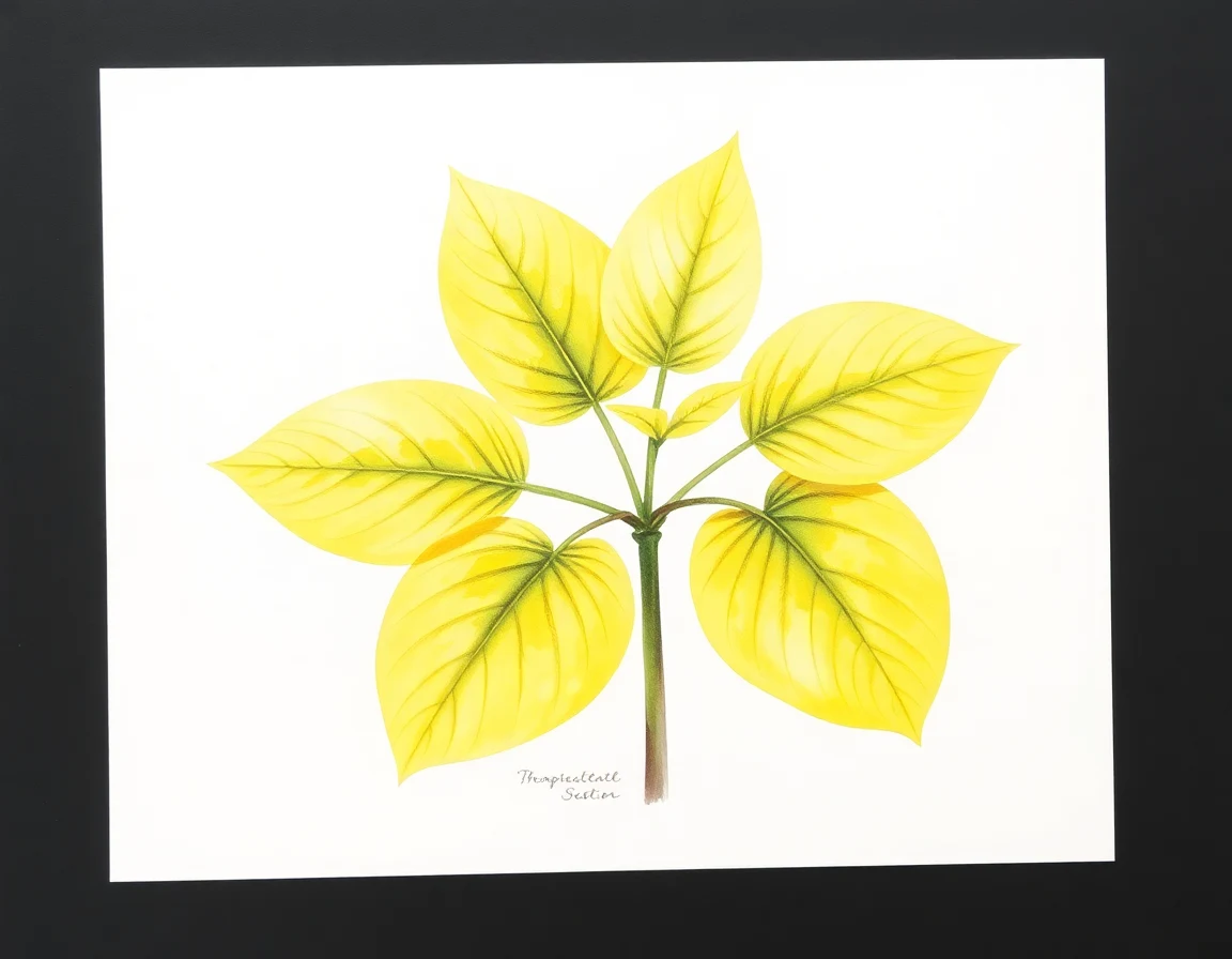 Watercolor illustration of Hosta 'Hummingbird Wings'