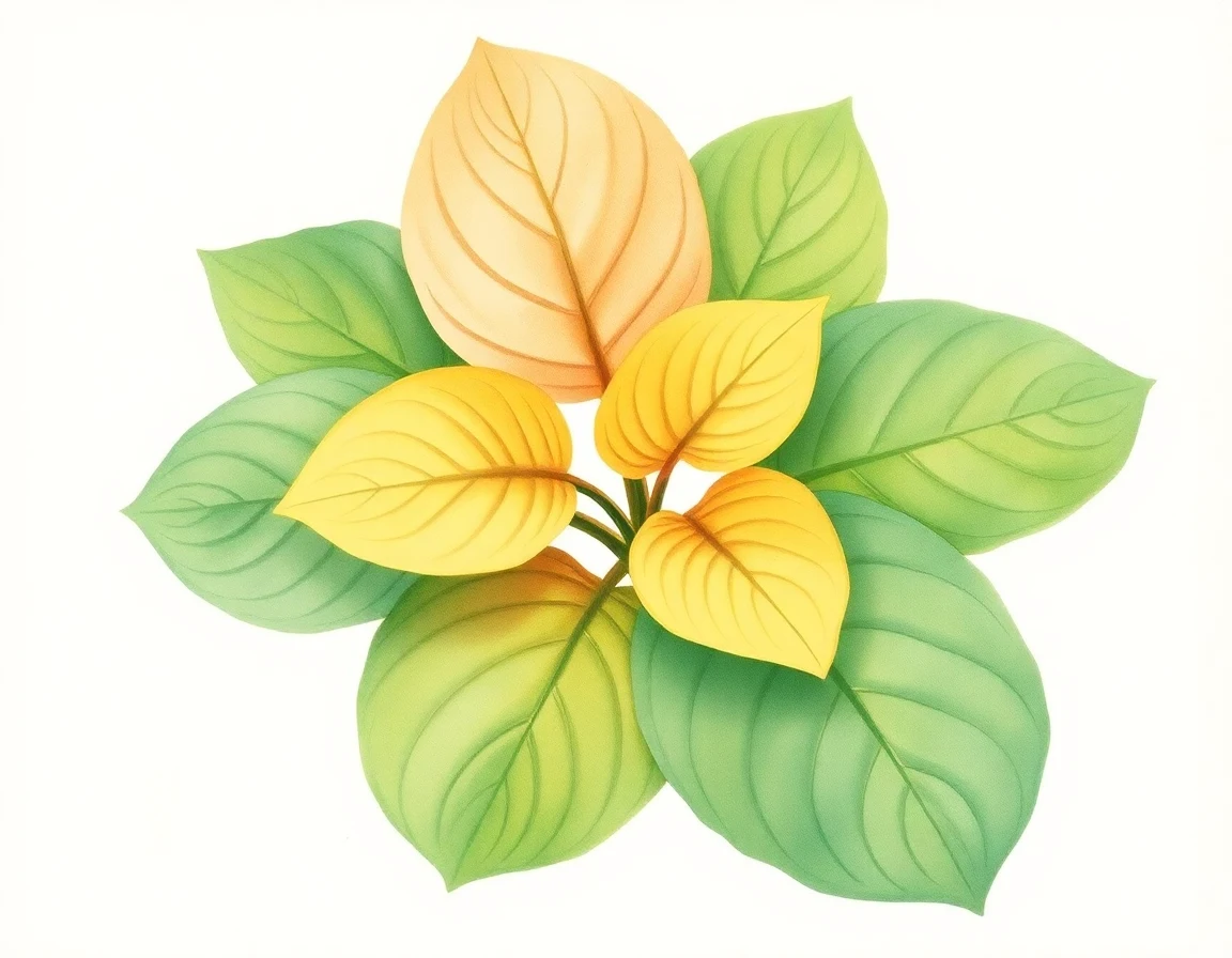Watercolor illustration of Hosta 'I Got Rhythm'