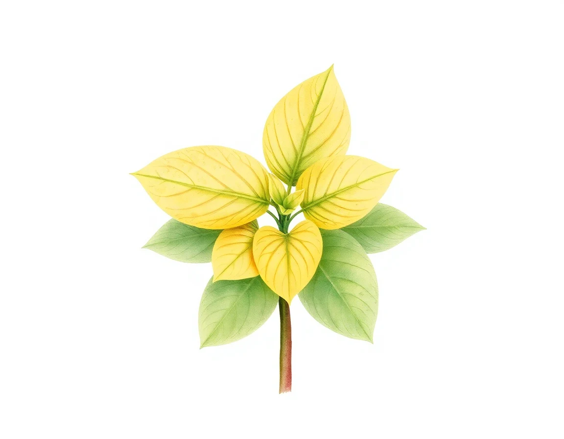 Watercolor illustration of Hosta 'I’ll Have Another'