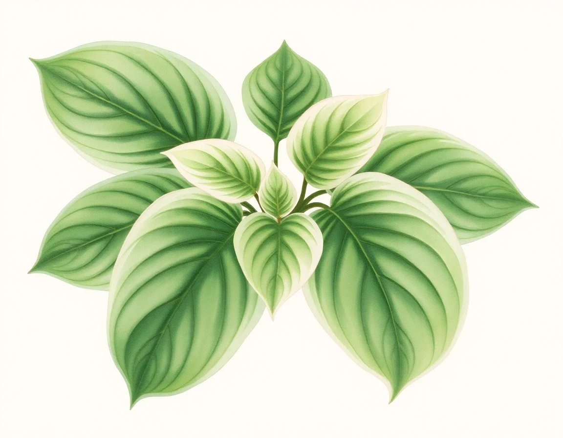 Watercolor illustration of Hosta 'I’m My Kid’s Mom'