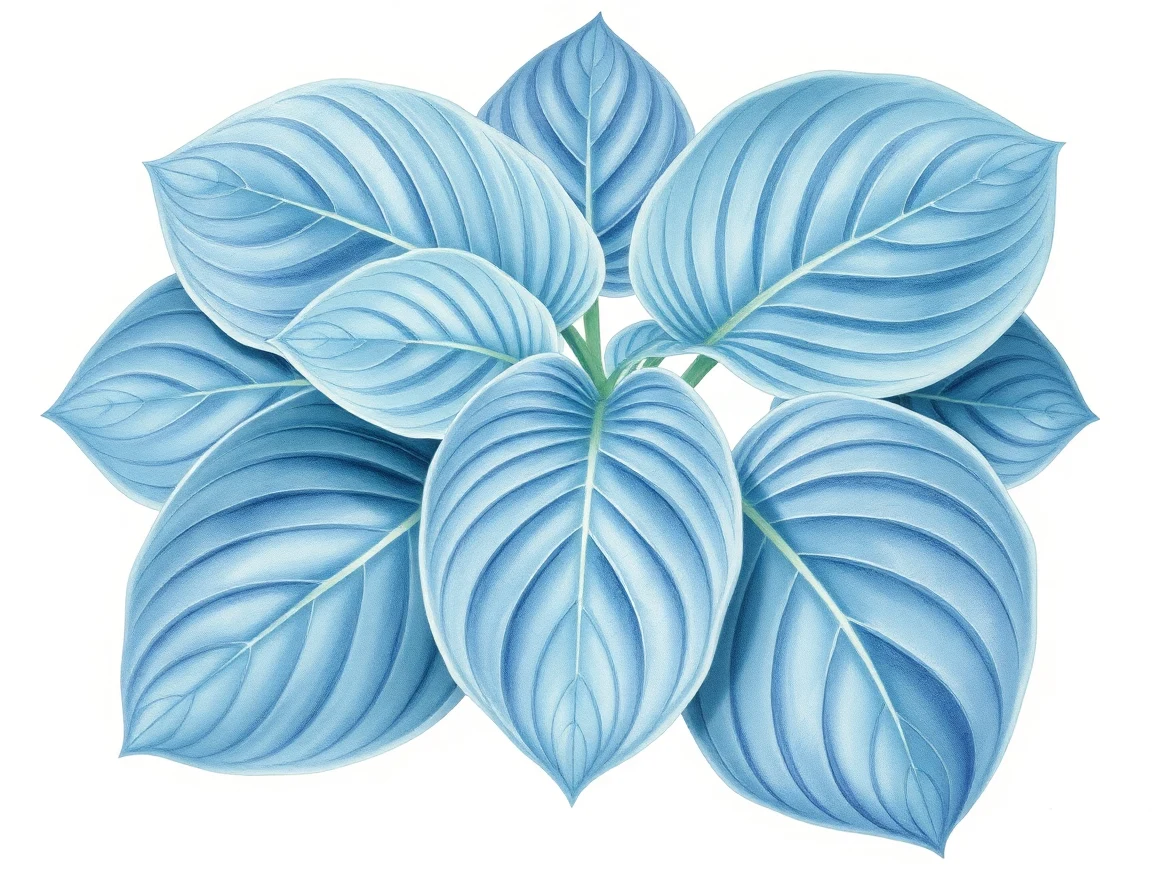 Watercolor illustration of Hosta 'I’m So Pretty'