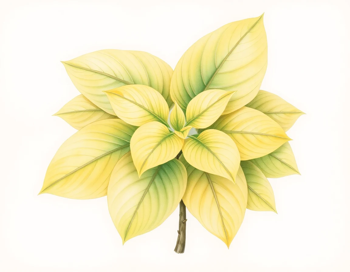 Watercolor illustration of Hosta 'Independence Day'