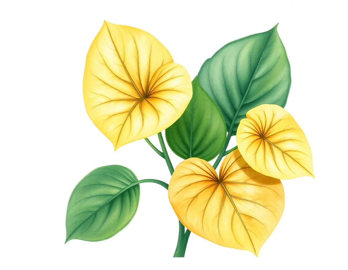 Watercolor illustration of Hosta 'Independence'