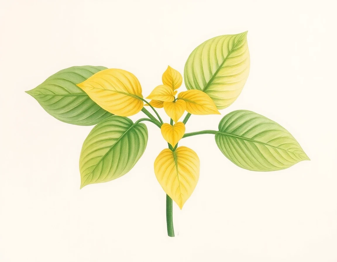 Watercolor illustration of Hosta 'Indy Fan Favorite'