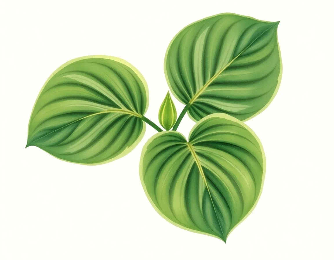 Watercolor illustration of Hosta 'Indy Finish Line'