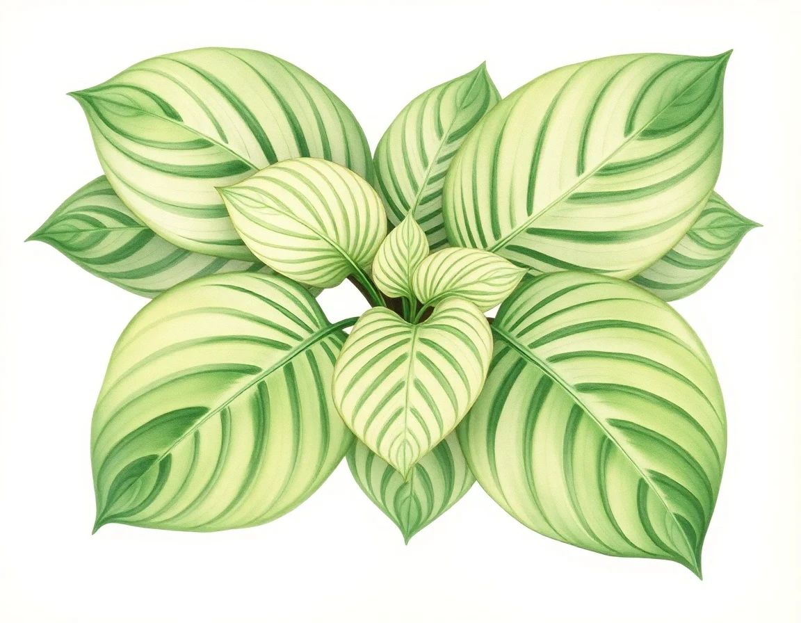 Watercolor illustration of Hosta 'Innovation'