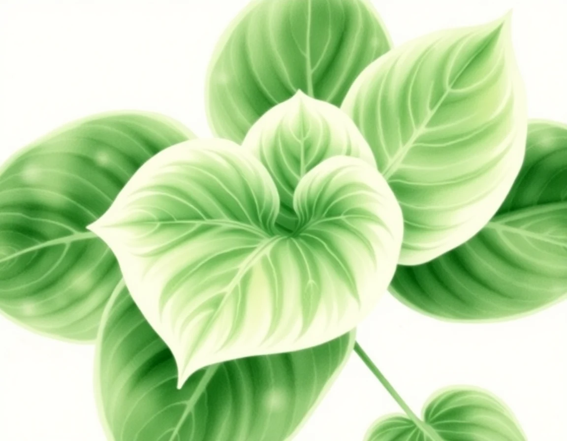Watercolor illustration of Hosta 'Iona'