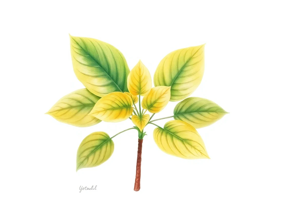 Watercolor illustration of Hosta 'Irish Spring'