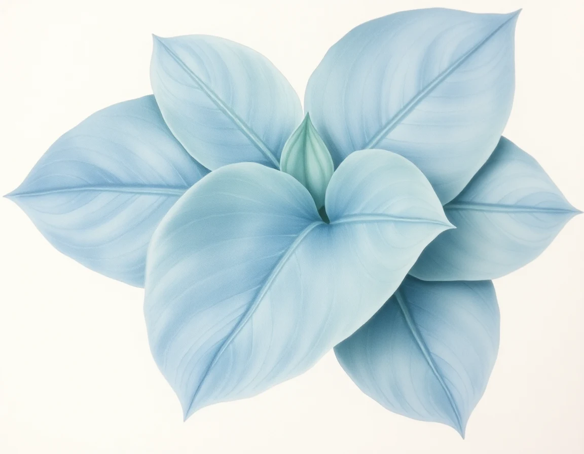 Watercolor illustration of Hosta 'Island Flourish'
