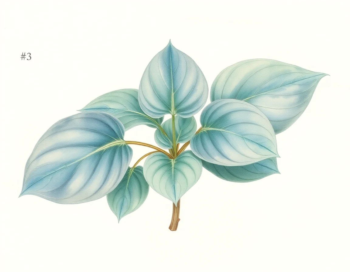Watercolor illustration of Hosta 'Kathy Sorensen'