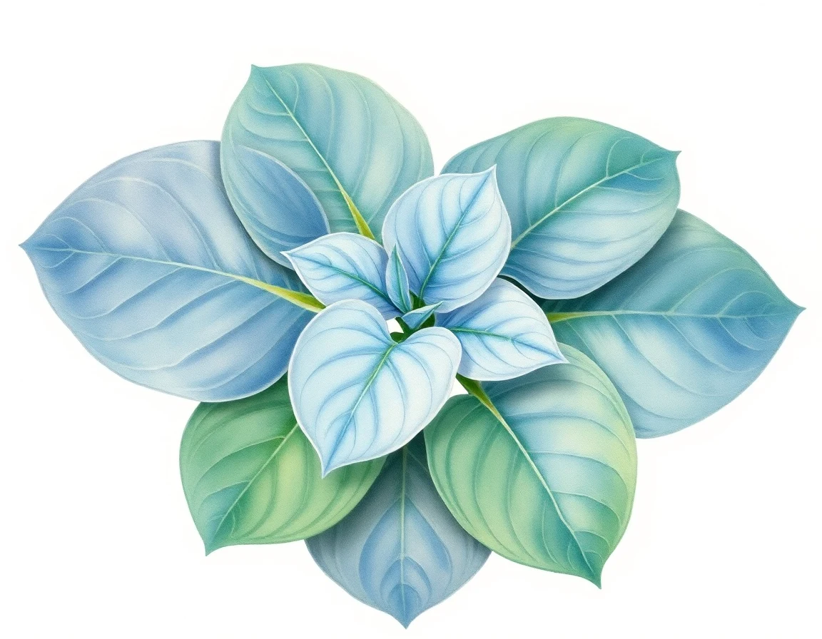 Watercolor illustration of Hosta 'Katie Q'