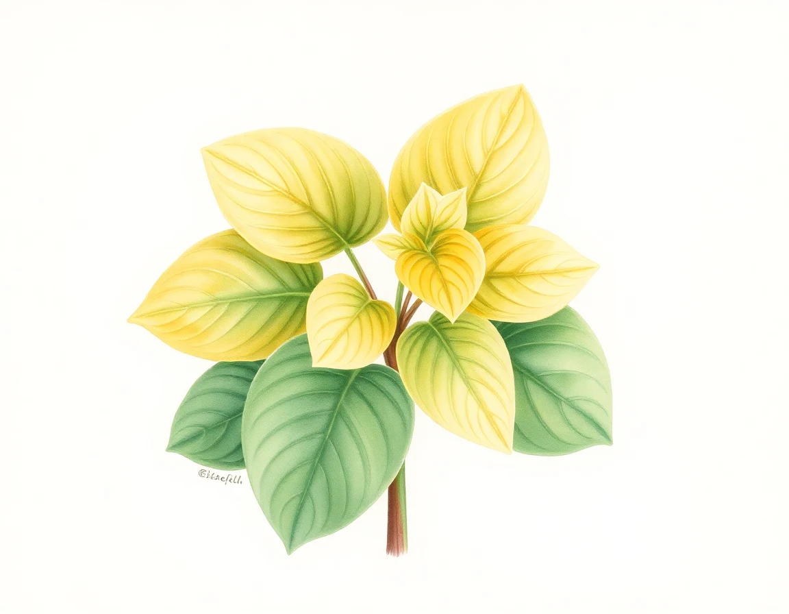 Watercolor illustration of Hosta 'Katrina Jo'