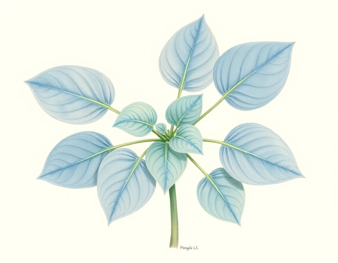 Watercolor illustration of Hosta 'Kayak'