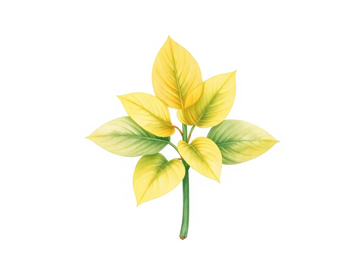 Watercolor illustration of Hosta 'Kayleigh's Sunshine'