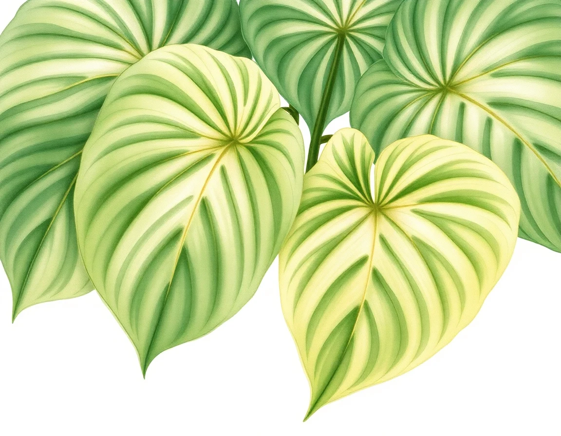 Watercolor illustration of Hosta 'Kingsize'