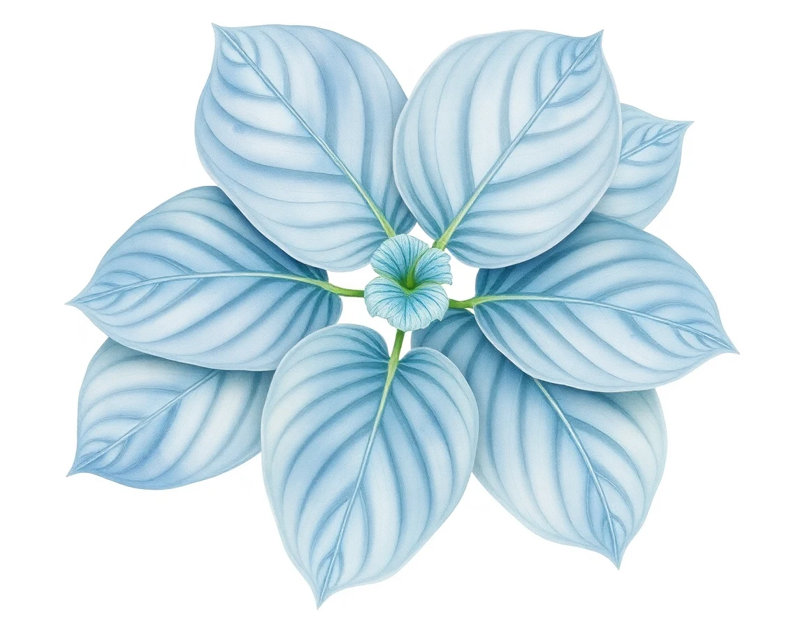 Watercolor illustration of Hosta 'Kingwood Center'