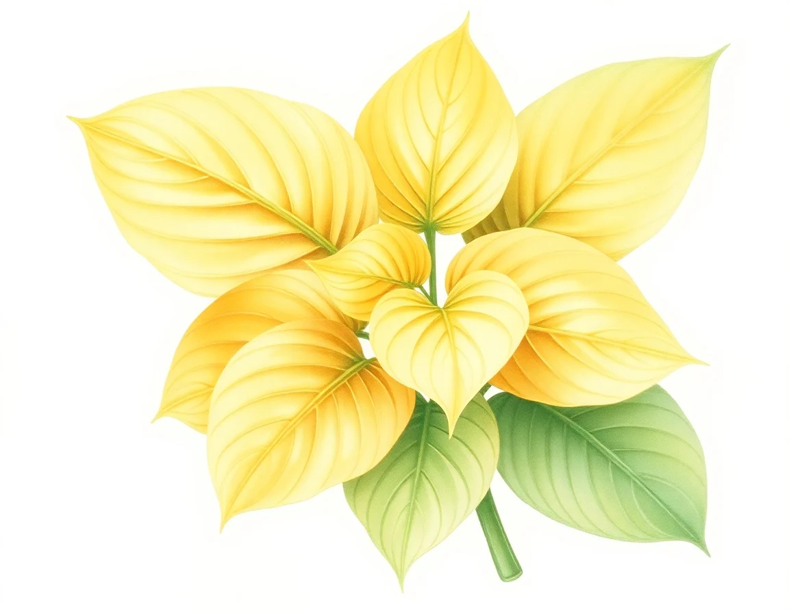 Watercolor illustration of Hosta 'Kinki'