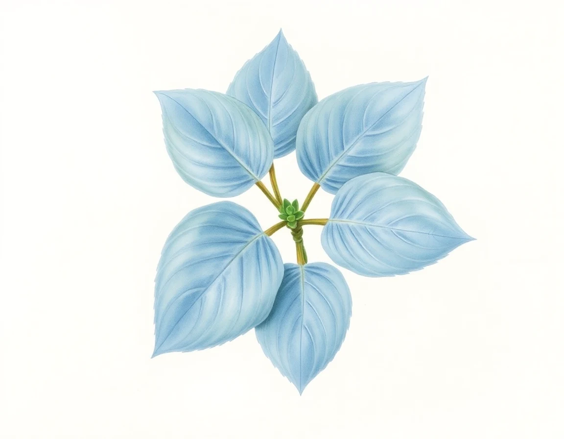 Watercolor illustration of Hosta 'Kinky Boots'