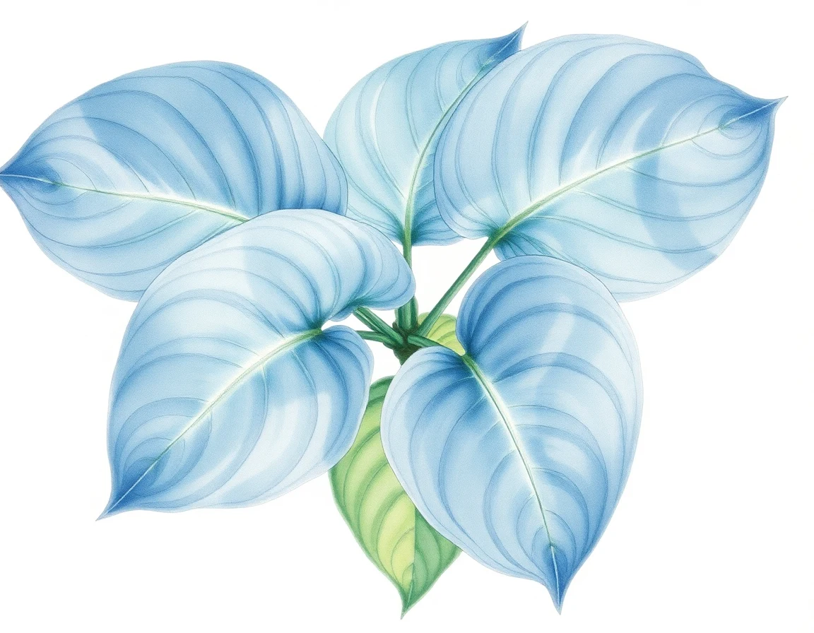Watercolor illustration of Hosta 'Kirk's Gold'