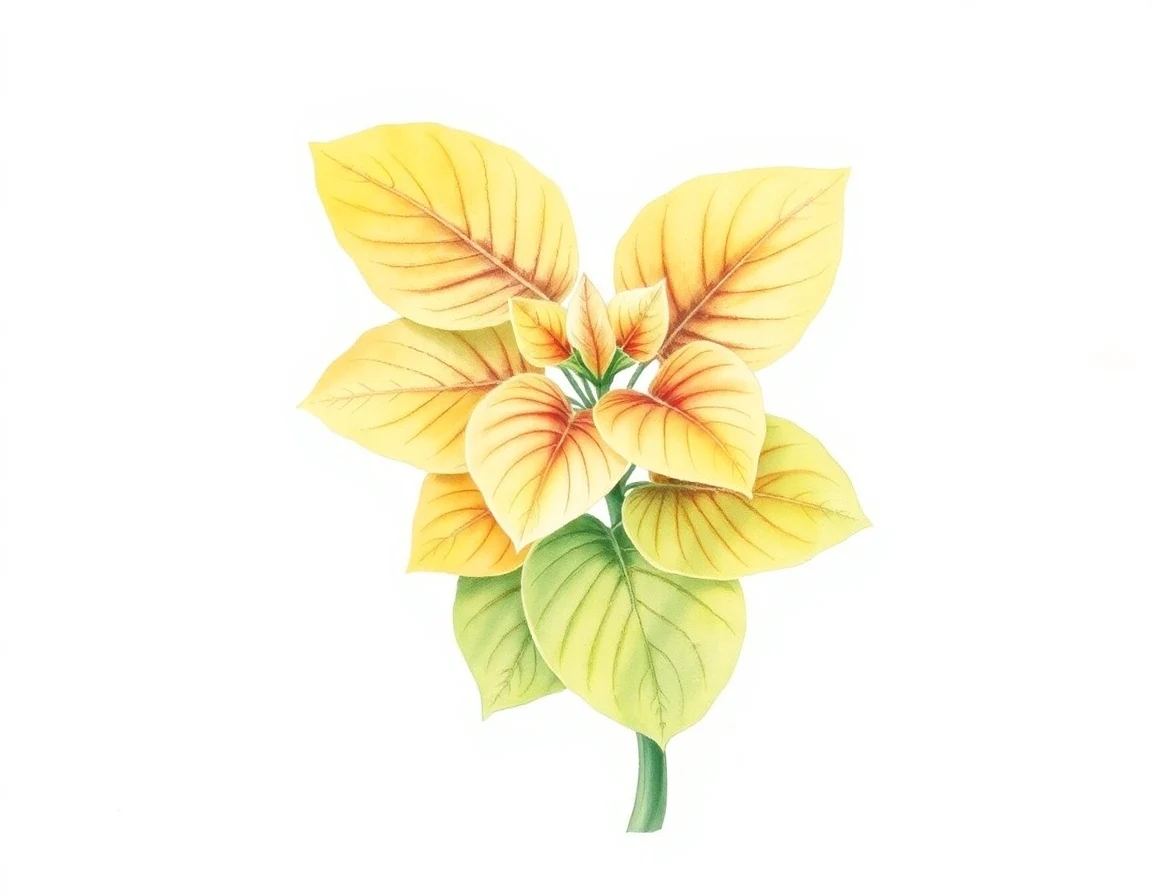 Watercolor illustration of Hosta 'Kitty Hawk'