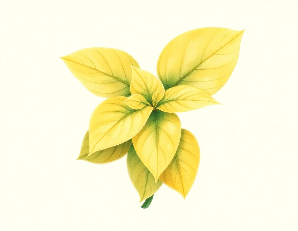 Watercolor illustration of Hosta 'Kiwi Gold Rush'