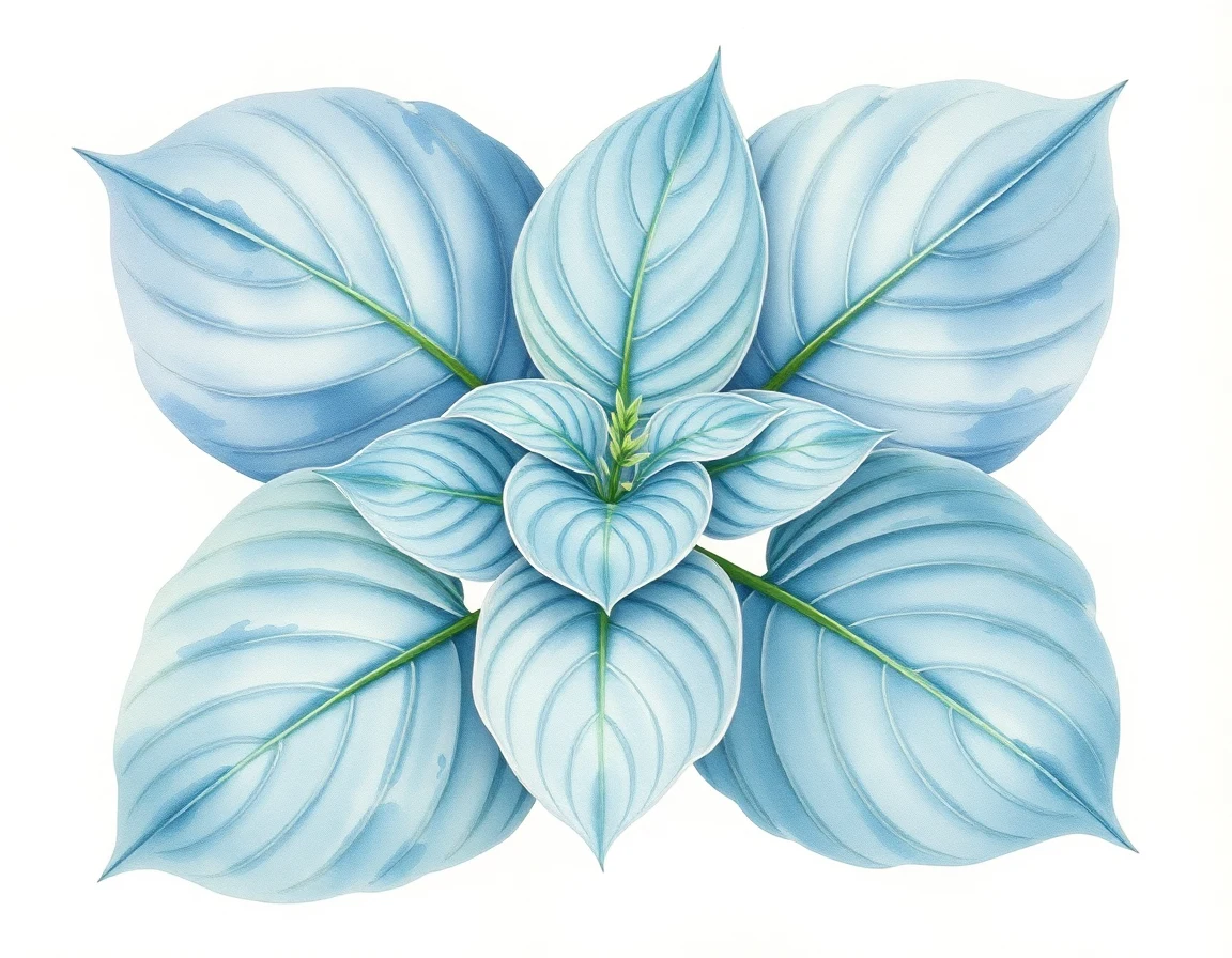 Watercolor illustration of Hosta 'KL's Choice'