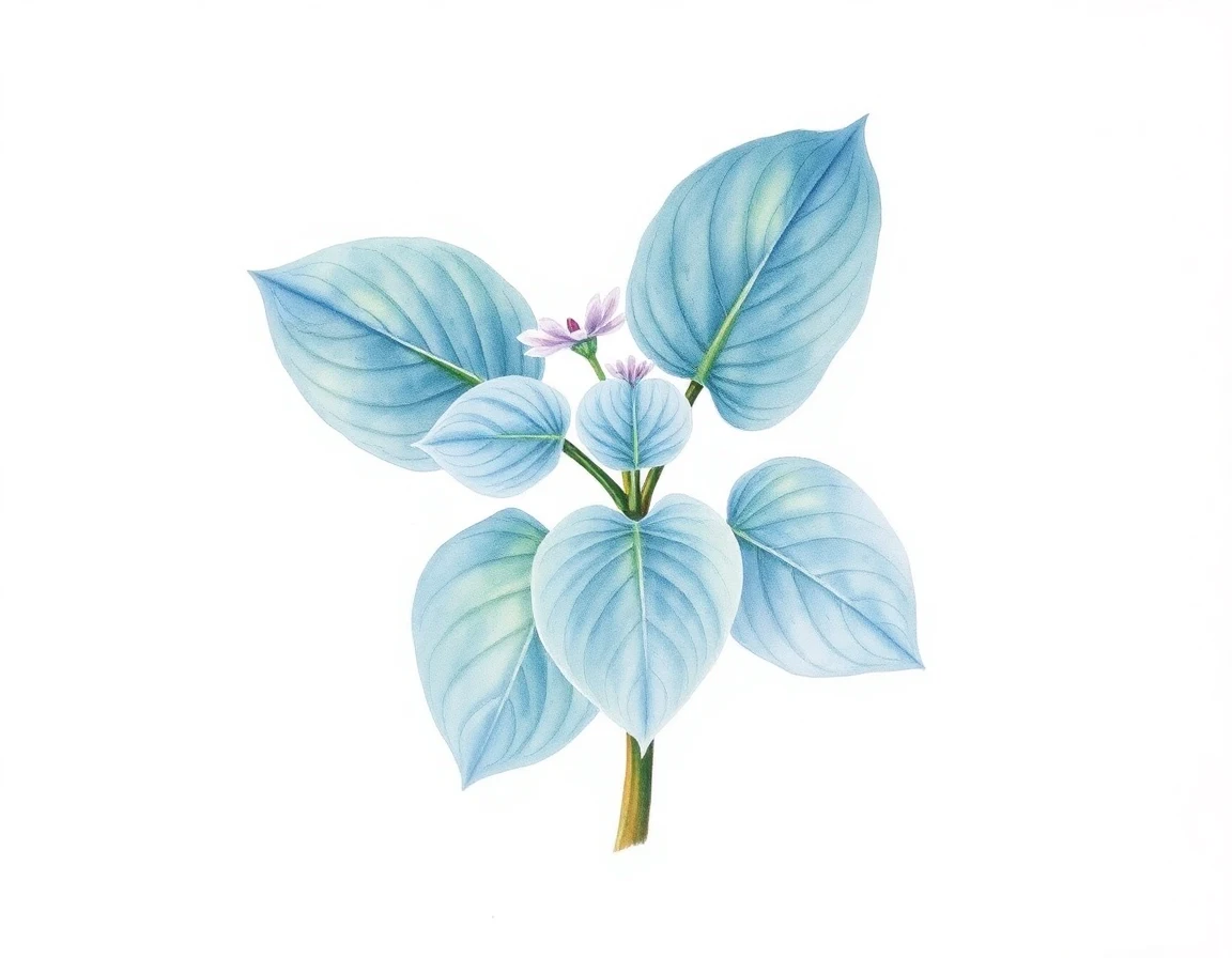 Watercolor illustration of Hosta 'Labyrinth'