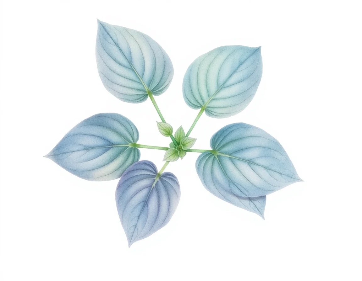 Watercolor illustration of Hosta 'Lady Gaga'