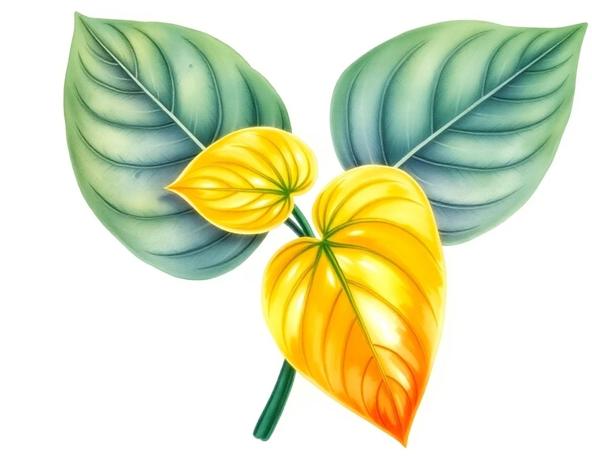 Watercolor illustration of Hosta 'Lady Helen'
