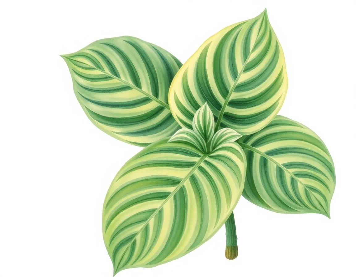 Watercolor illustration of Hosta 'Lake Erie'