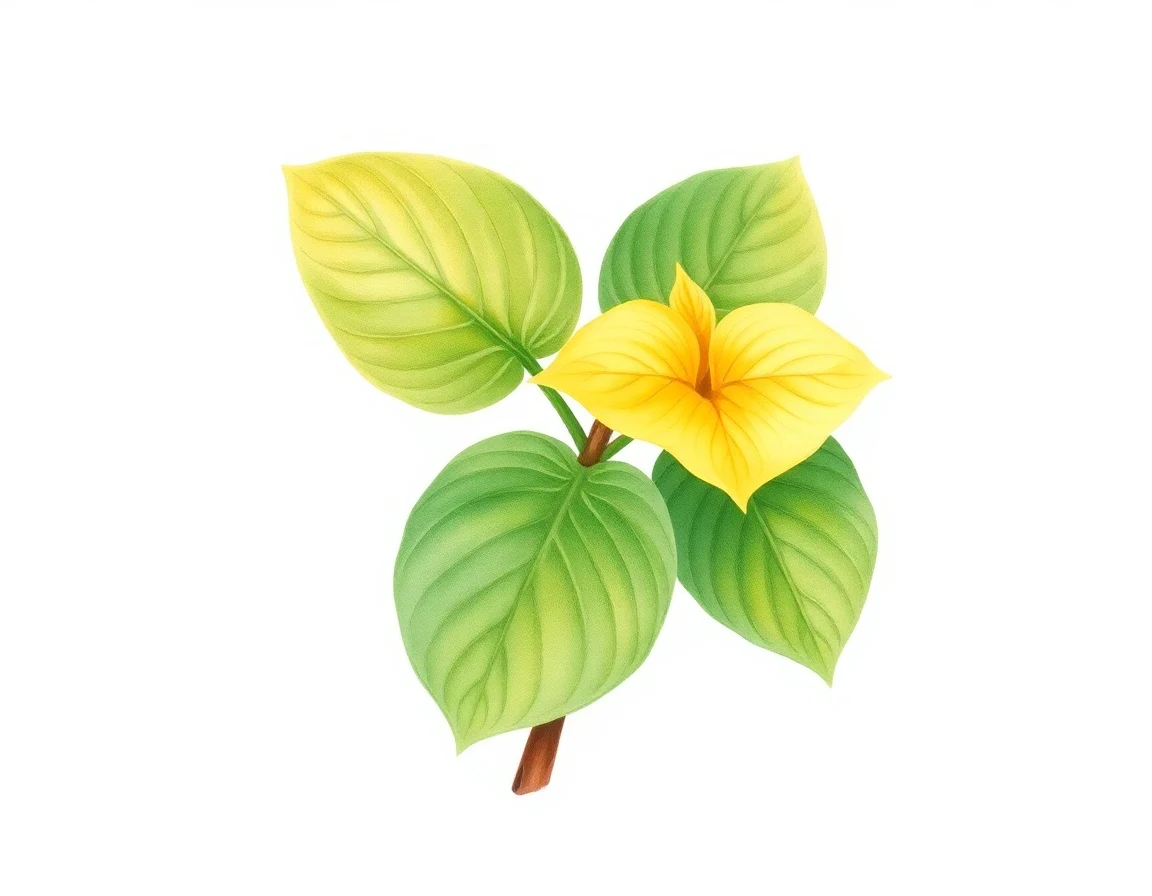 Watercolor illustration of Hosta 'Lakeside Bugaboo'