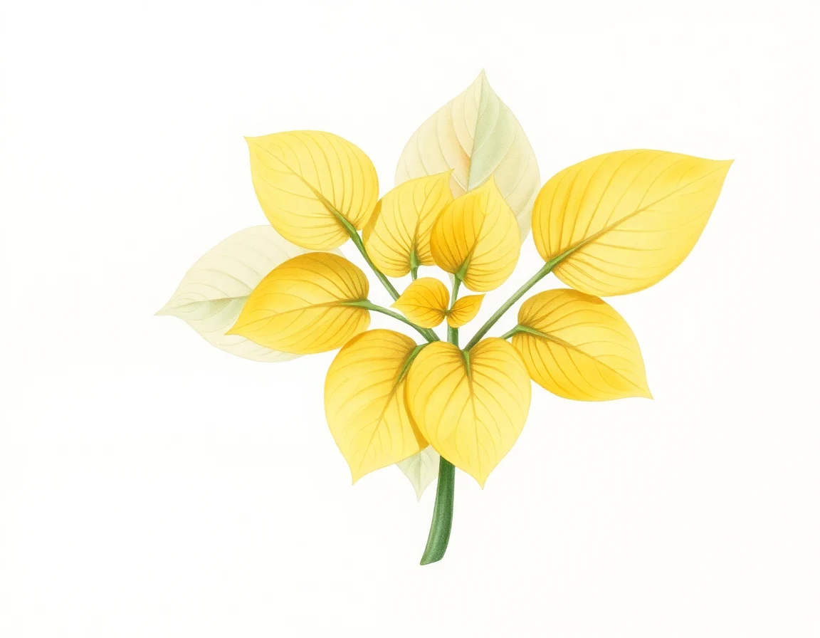 Watercolor illustration of Hosta 'Lakeside Chatterbox'