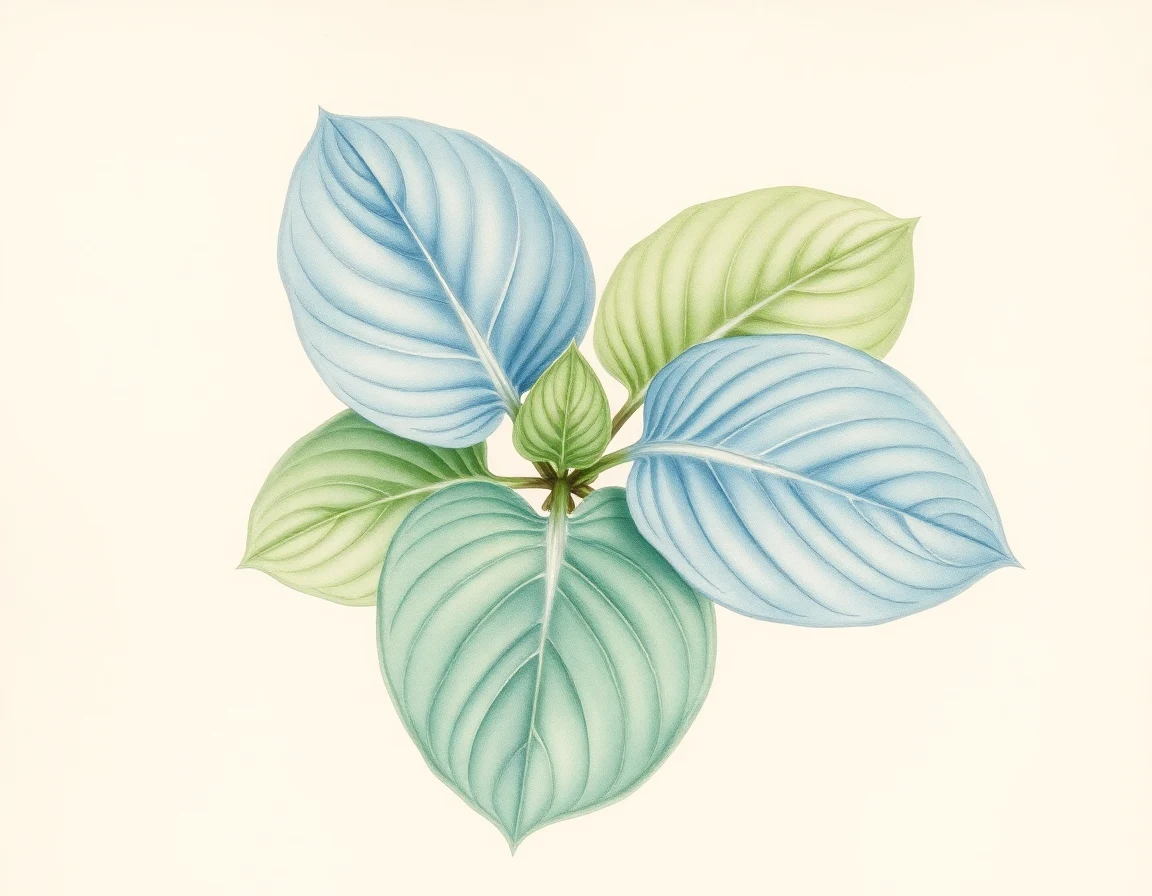 Watercolor illustration of Hosta 'Lakeside Cindy Cee'