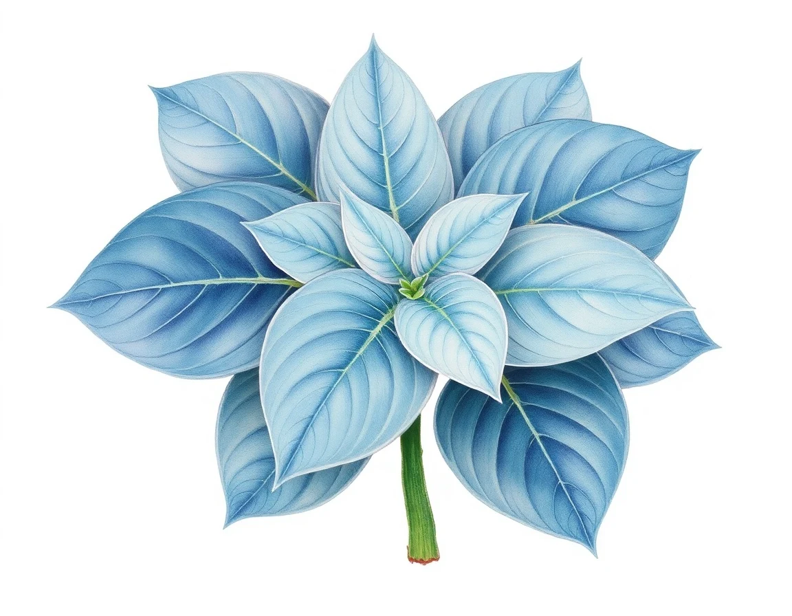 Watercolor illustration of Hosta 'Lakeside Circle O'